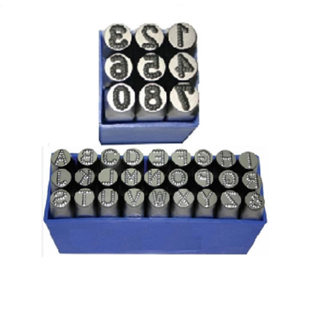 6mm-10mm Dot Stamp Steel English Metal Punch Stamps Alphabet Wood Leather Etc