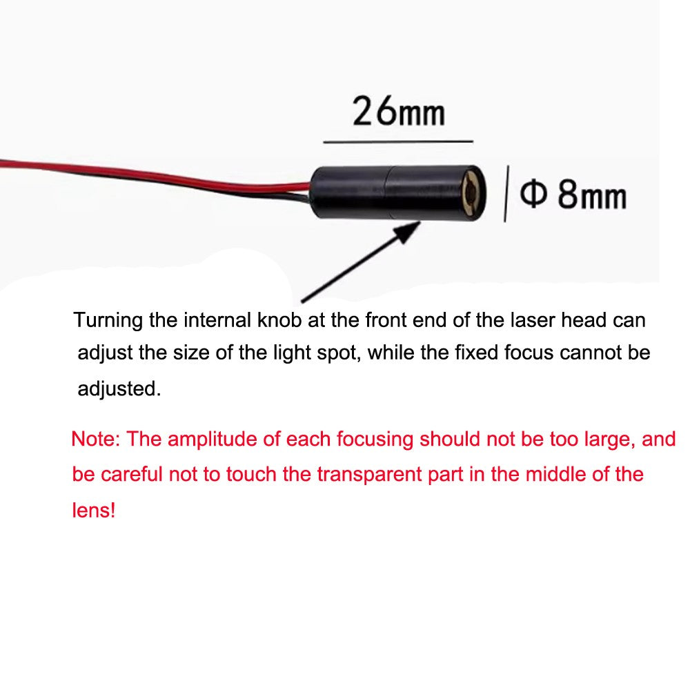 520nm 0.5mW 1mW 5mW Green Glass Lens internal Adjustable focus Dot Laser Module