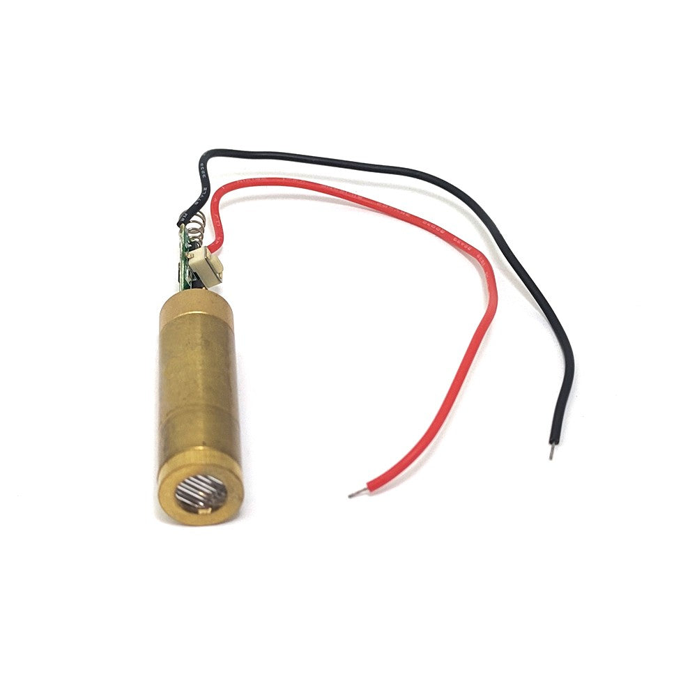 532nm 100mW Green Line Laser Module 110° Wide Angle, 3.0-4.2V Brass Industrial Positioning Laser Locator for Cloth Wood Mechanical Cutting, 12×34mm