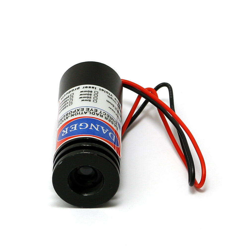 405nm 150mW Violet/Blue Focusable Laser Dot Module 18x45mm with Cable