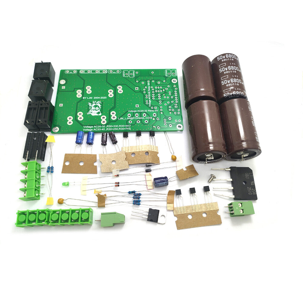 Kit Stereo Speaker Protection Board+Power Supply Board SC 50V 6800UF