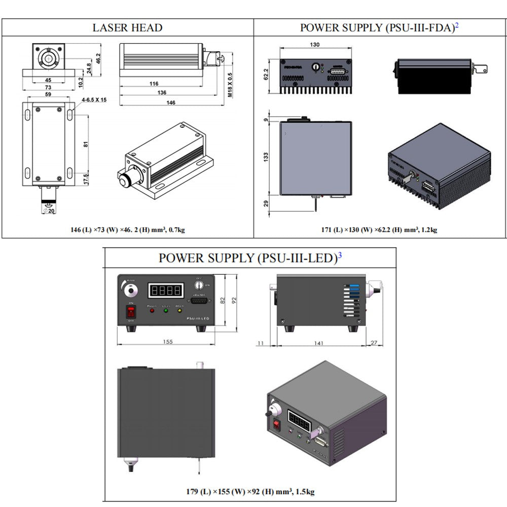 MDL-III-808 808nm CW Infrared Diode Laser Module 2000mW Multimode Conduction Cooled Laser