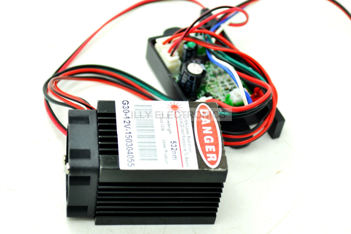 12V 532nm 50-70mw Green Laser Dot Diode Module with FAN TTL Working Long DIY