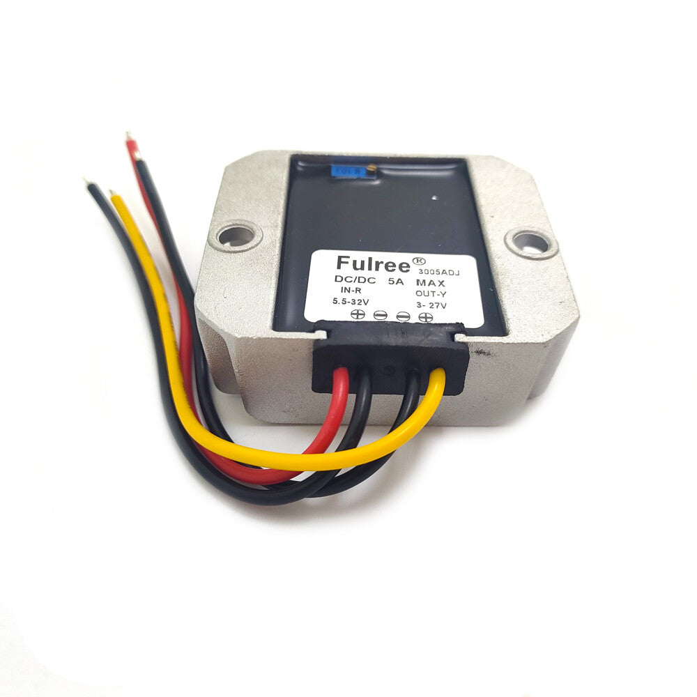 12V To 5V Car Power Converter 5.5-32V To 3-27V DC-DC Step Down Output Adjustable