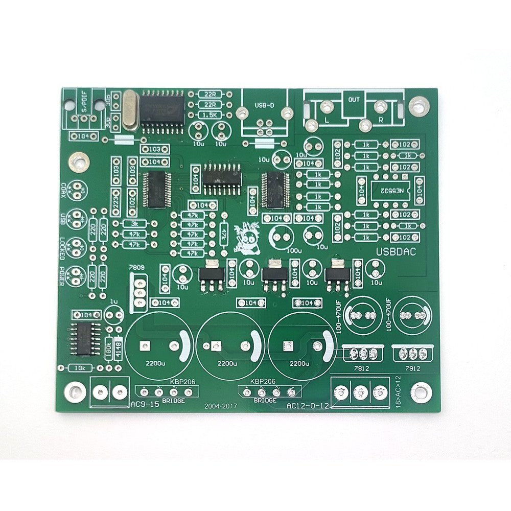 KITS CS8416+CS4398 DAC board (USB+Optical Fiber 192K/24BIT Board )AC15V-0-AC15V