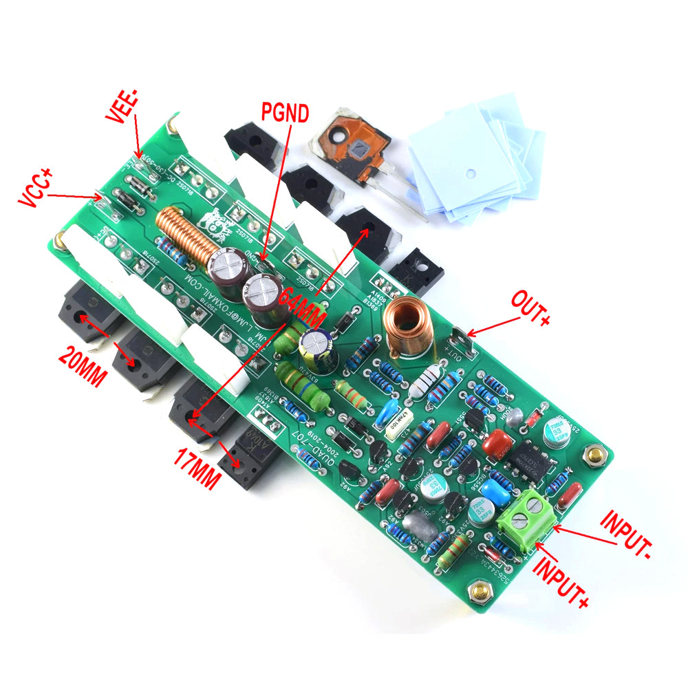 QUAD606 QUAD707 Finished Power Amplifier Completed HIFI Post‑Amp DC ±25V‑±55V Power Supply