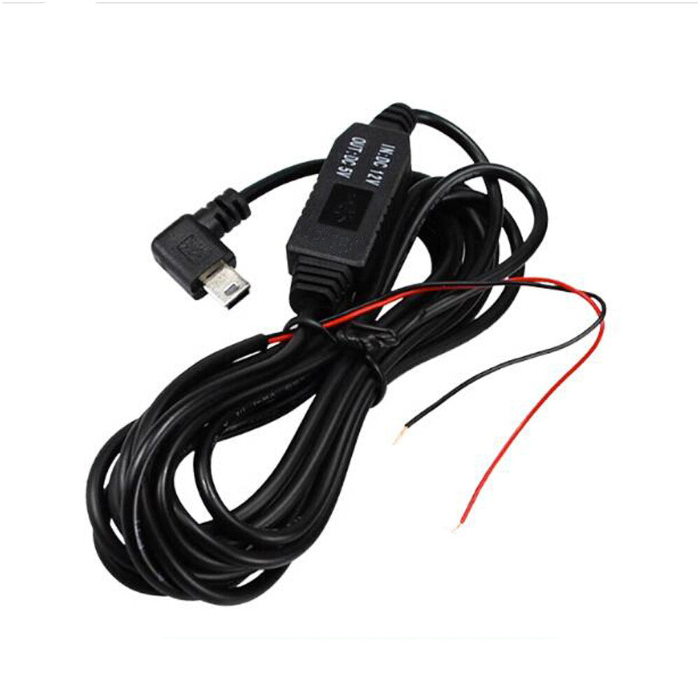 12V to 5V Driving Recorder Power Supply Step-down Cable USB Charging Converter