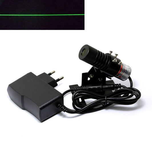Adjustable Focus Green Diode Lasers 520nm 30mW Laser Line Module 22 x70mm +Bracket + Adapter