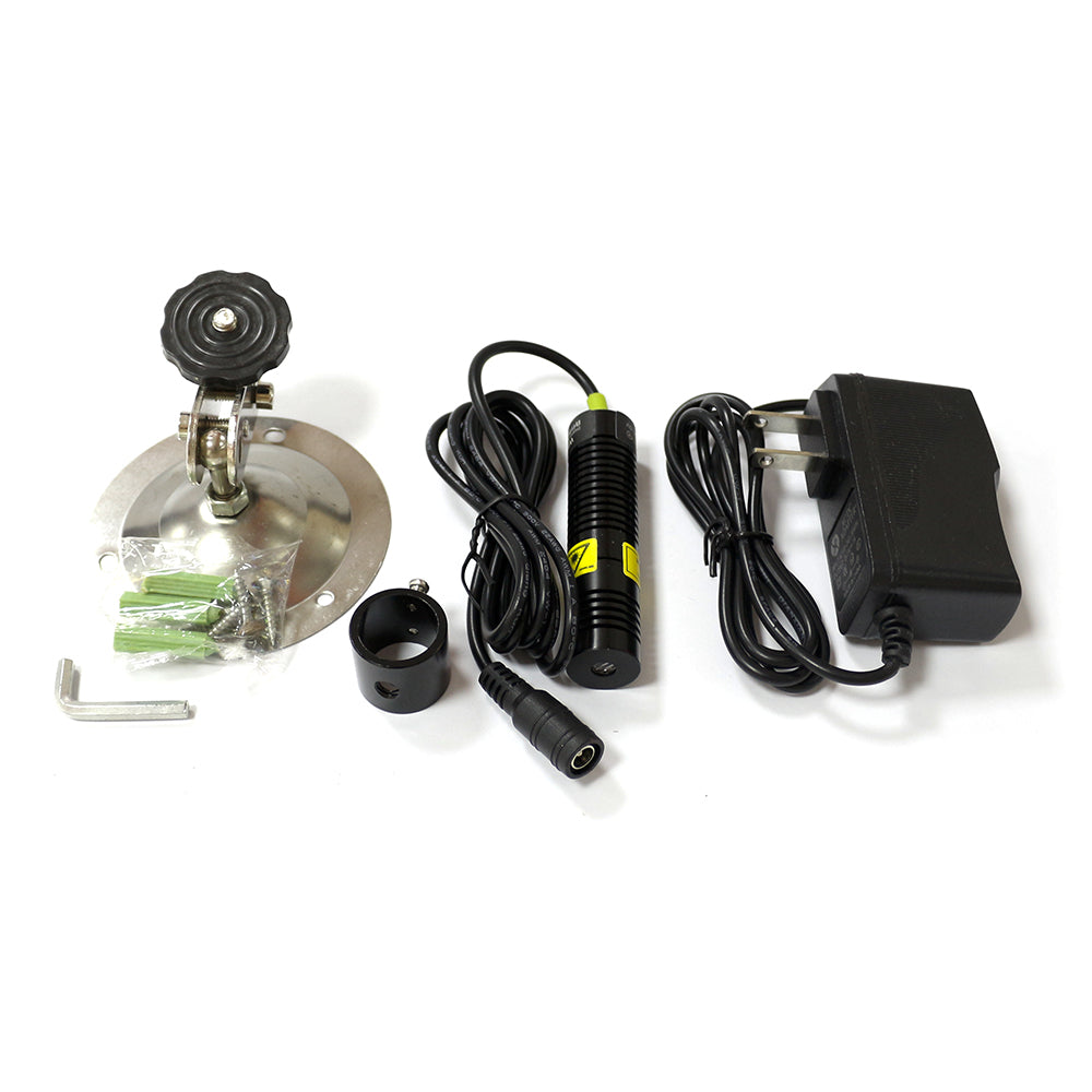 Green Dot Line Cross Laser Diode Module 532nm 50mw 3V-5V 18x75mm w/ AC Connecter Lazer