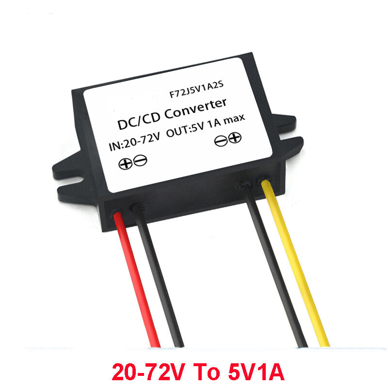 20-72V to 5V Power Converter Waterproof Ultra Thin Foot Power Step Down 1A 2A 3A
