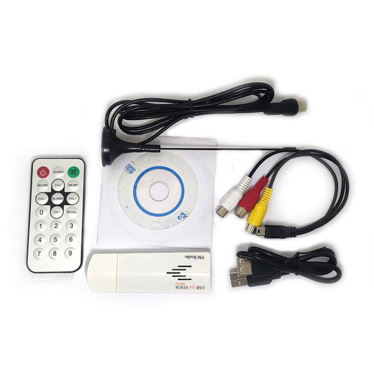 New USB 2.0 Analog Signal TV Receiver Adapter Tunner Box for Laptop PC