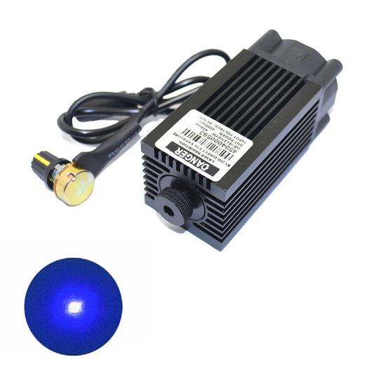 DC12V Adjustable Blue Laser Module 4W Knob Analog Dimming CNC Engraving
