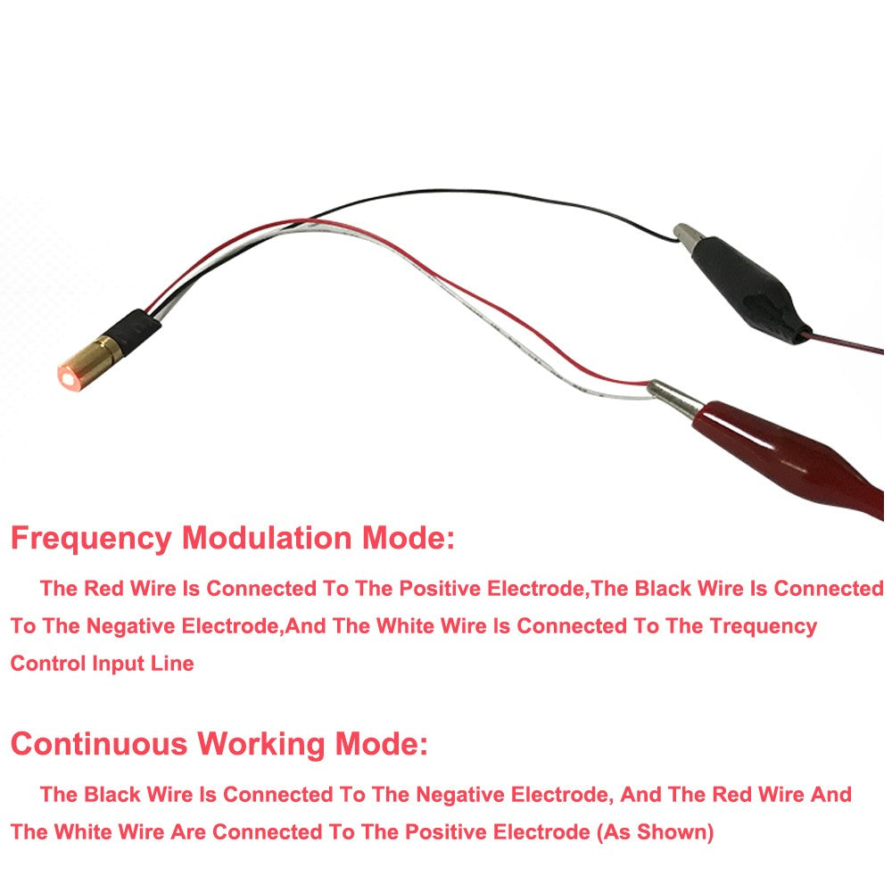 635nm 1-10mW Red Laser Diode TTL Modulation 50KHZ Plastic or Glass Lens Optional