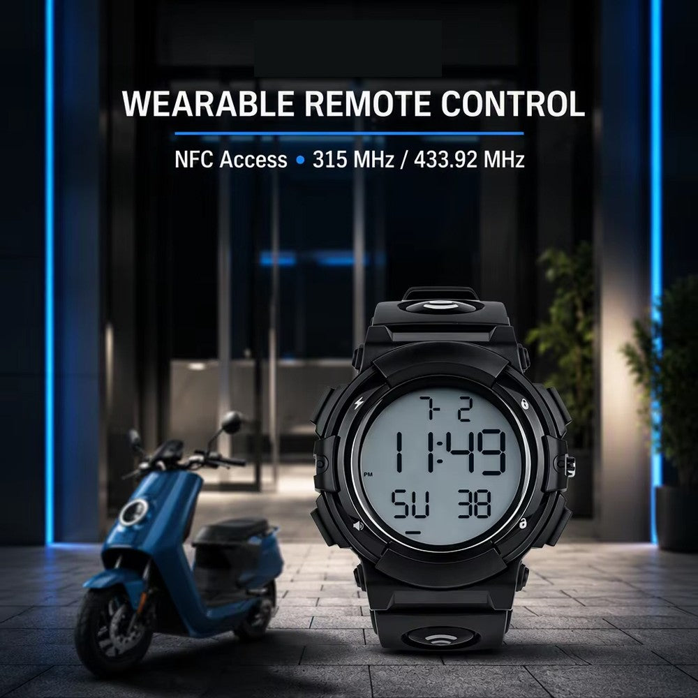 Watch Style Remote Copy Duplicator 4 Buttons, NFC Access Control 315MHz 433MHz, Garage Door & E-Bike Gate Clone Remote Control