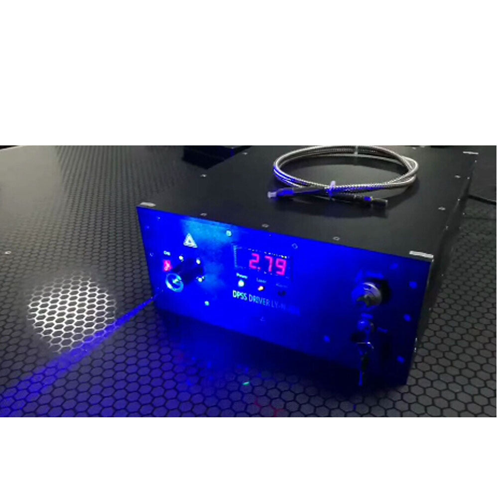 520nm 1000mW Green Laser Fiber Coupled Output Digital Display Adjustable Power