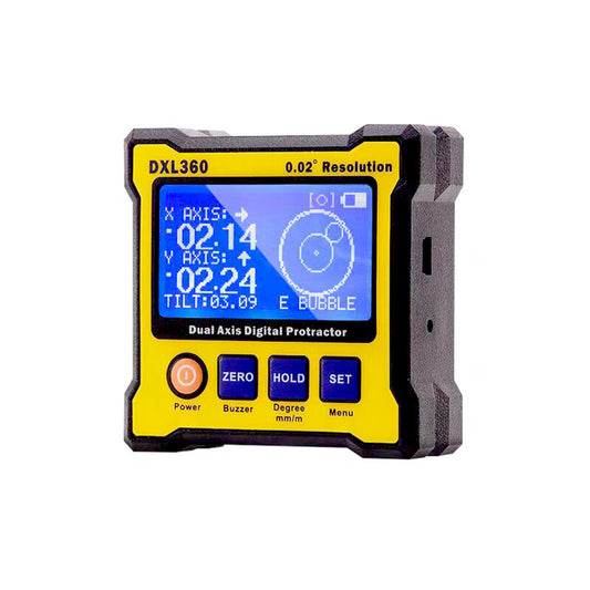 DXL360 Dual Axis 0.02° Resolution Meter Digital Angled Angle Inclinometer