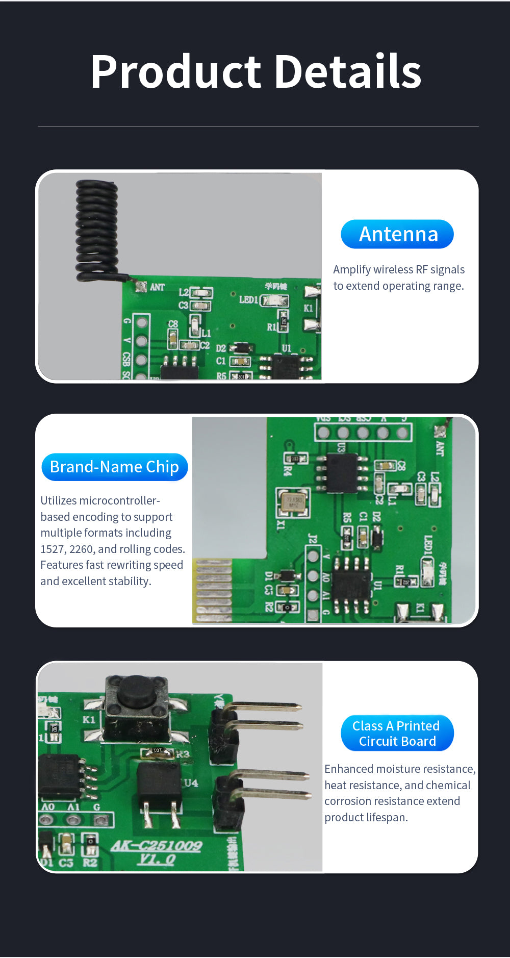 Remote Desktop PC Power on/off Wireless Controller+Mini Square Remote Control
