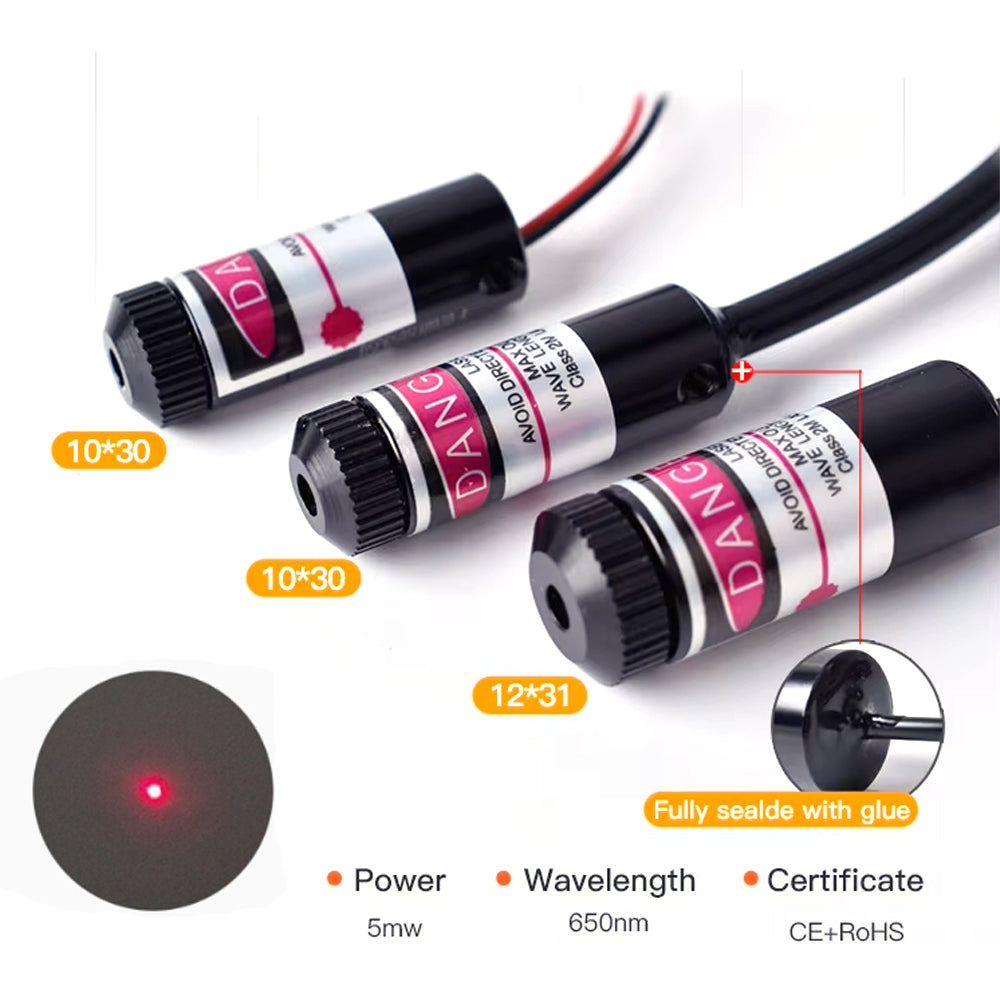 650nm 5mw Adjustable Dot Red Locator For Laser Marking Engraving Machine Parts