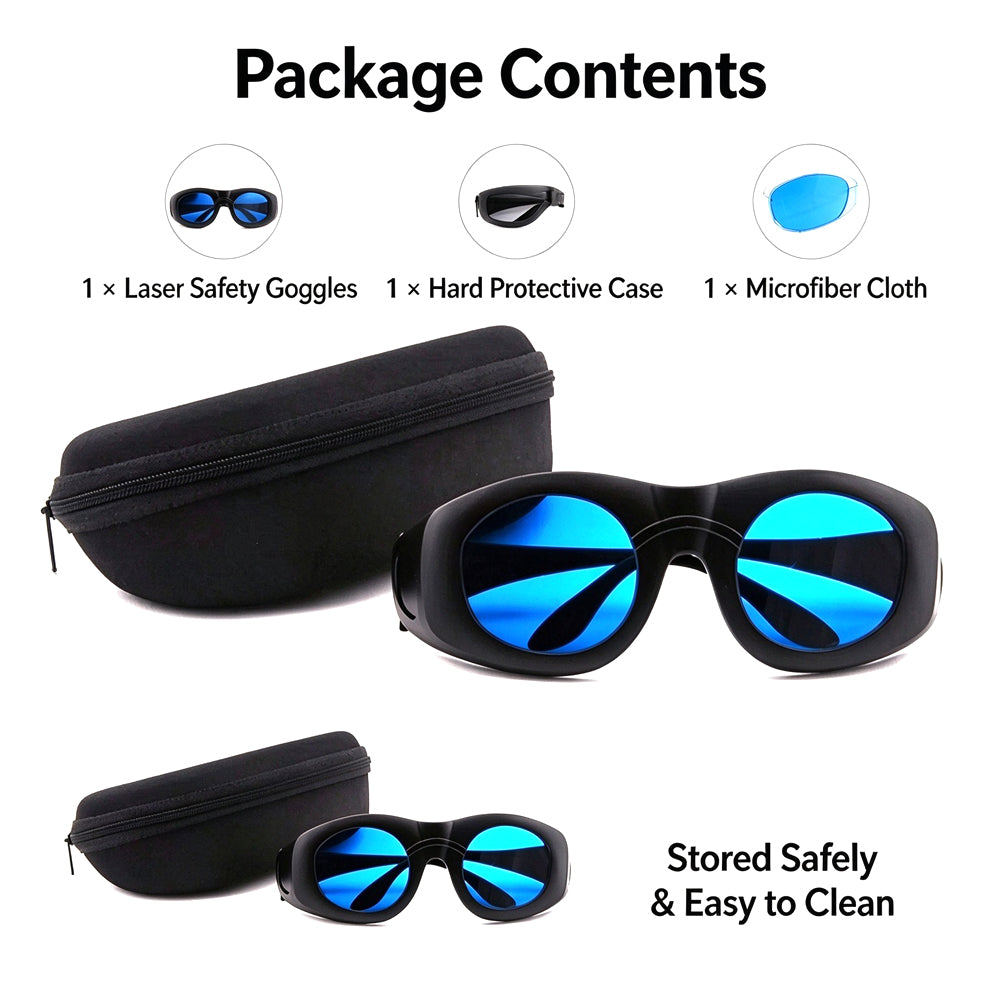 600-1100nm OD6+ Laser Protective Goggles, 635nm 808nm 980nm 1064nm YAG Infrared Laser Safety Glasses