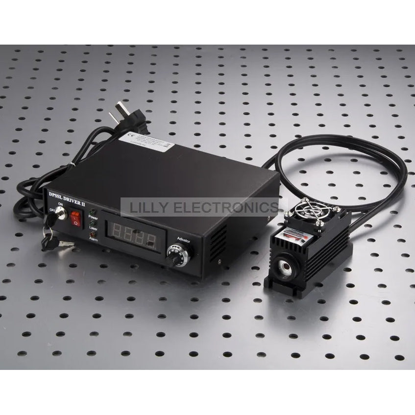 100mW 532nm Green Laser Dot Module + TTL/Analog 0-30KHZ + TEC Cooling + 85-265V