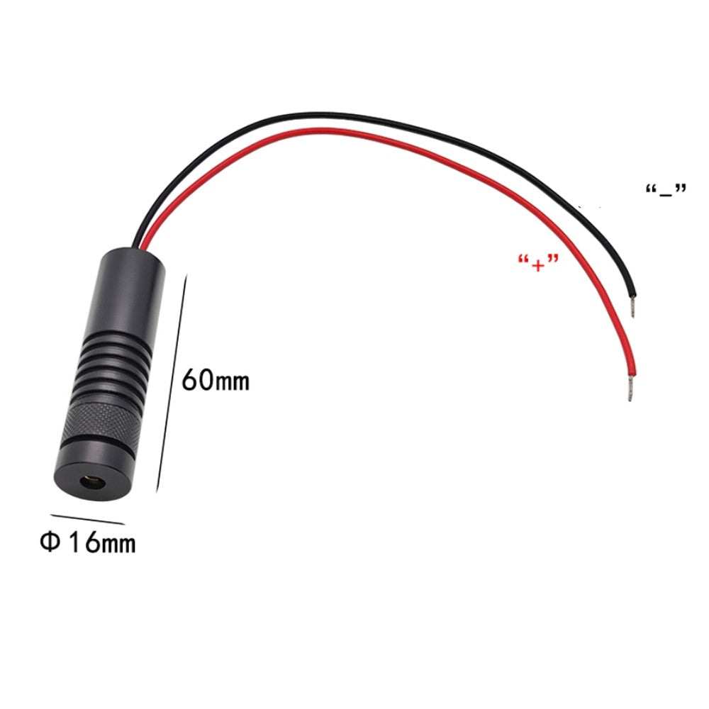 12V-24V Φ16X60mm 520nm 30mW-135mW Green Adjustable Dot Line Cross Laser Module