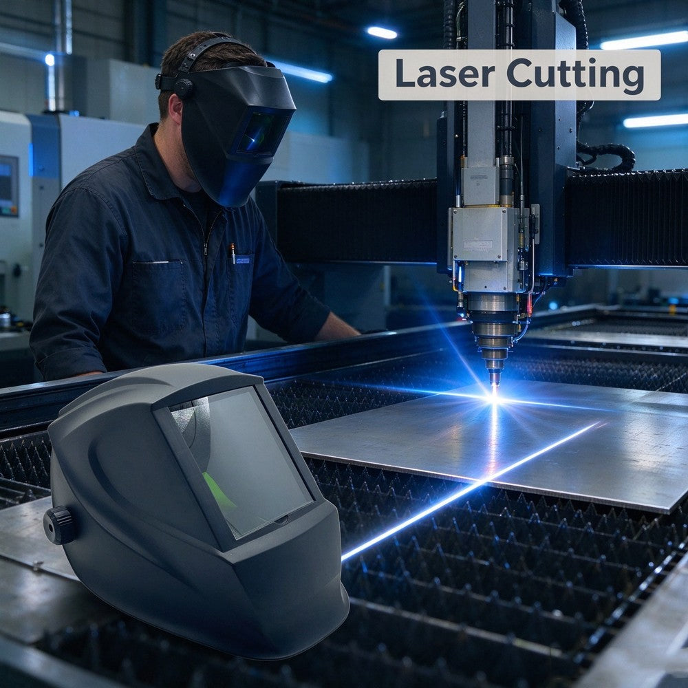 Laser Welding Helmet, 950‑1100nm 1064nm OD8+ DIN4 CE LB7+IR LB8 Safety Protective Mask for Welding Cutting Cleaning 1003#