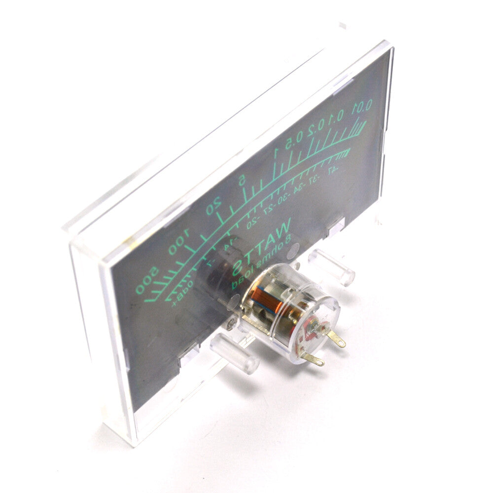 H-10050 Panel Meters Black And Green Background VU(DC 500uA) Audio Equipment Use