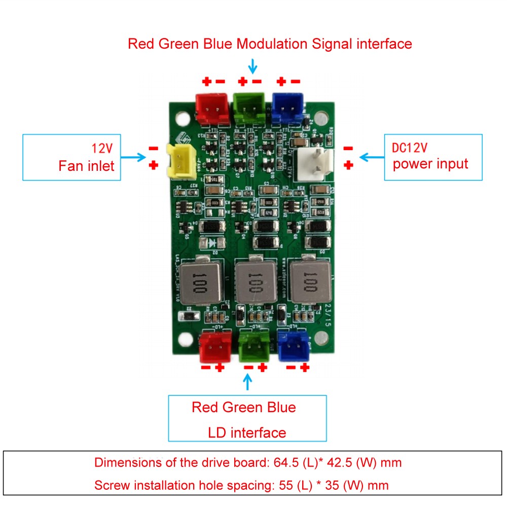 RGB Synoptic White Light Red/Green/Blue Laser Diode Module RGB 5W Stage Lighting TTL/Analog Modulation