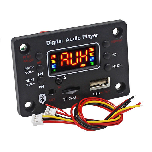 2x40W Lossless Bluetooth MP3 Audio Decoder Board Color Screen Recording Call 12V/19V/21V Car Home Audio DIY Amplifier Module