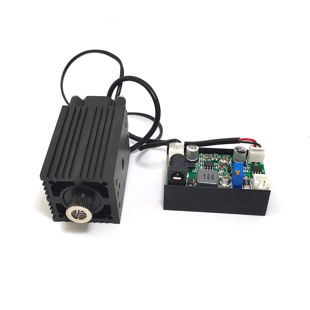 450nm 2W Cross Laser Module Focusable with Driver Cooling Fan TTL 12V Adapter