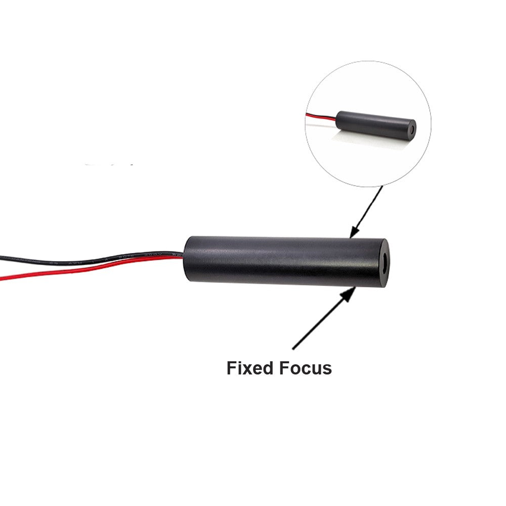 Φ12×50mm 650nm High Coaxiality Glass Lens Red Laser Module | 0.4mW /1mW /5mW /20-100mW Industrial Positioning Laser Locator