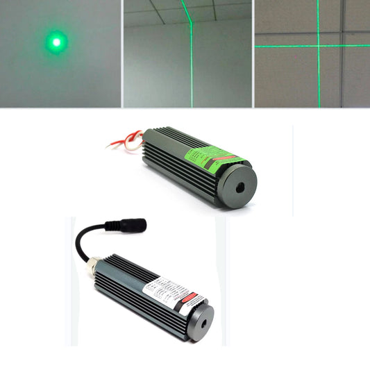 532nm 50mW Green Dot Line Cross Laser Diode Module Locator 25x75mm 5V Glass Collim Lens