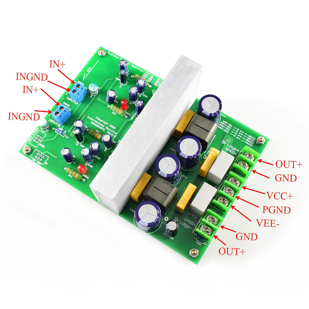 IRS2092 Stereo Class D Amp Board IRAUDAMP7S L15DX2 150W-500W High-end