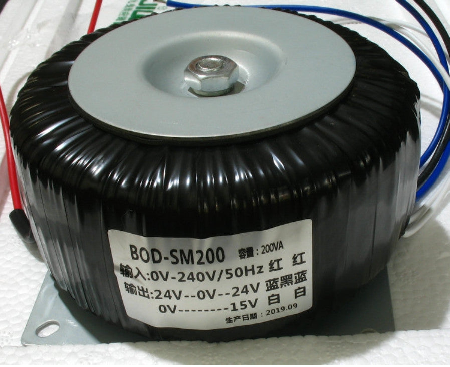 200W Custom Audio Transformer AC24-0-24V + AC15-0, OFC Copper Winding A-Core for L MX Series Amplifier