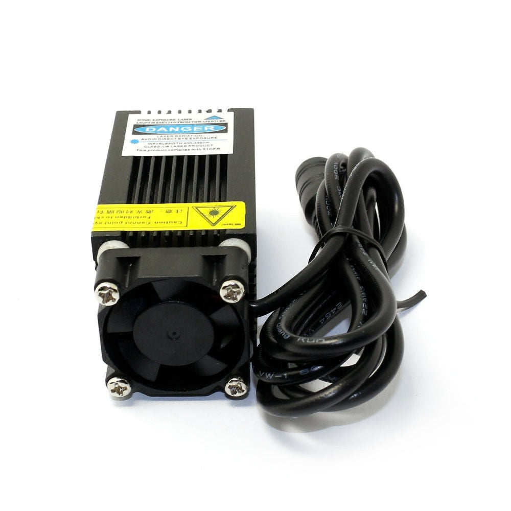 12V Pure Blue Light 450nm 1000mW Ajustable Blue Laser Dot Module for Carving Marking and Engraving Laser Spotlights