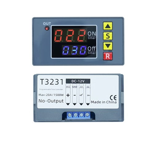 T3231 Adjustable Digital Delay Relay LED Display Cycle Timing Control Switch