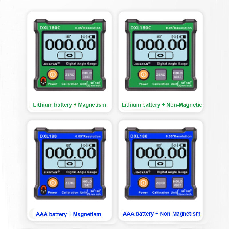 DXL180/DXL180C Dual Axis 0.05° Resolution Meter Digital Angle Inclinometer 180°