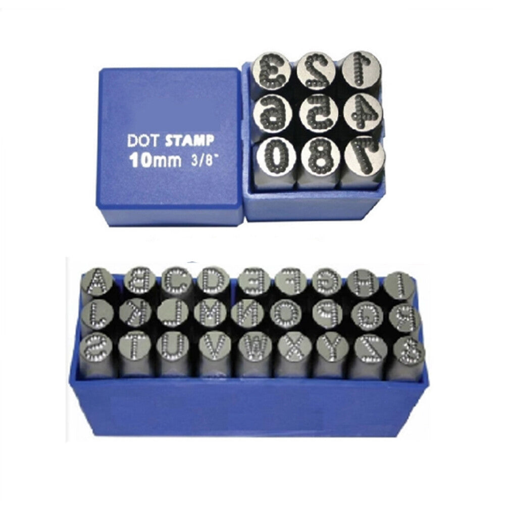 3mm-5mm Dot Stamp Steel English Metal Punch Stamps Alphabet Wood Leather Etc