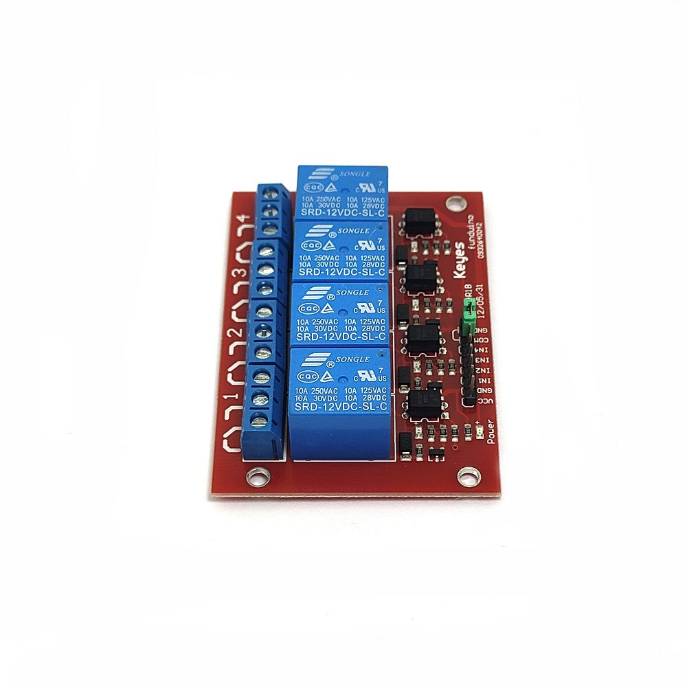 12V 4-Channel Relay Module for Arduino PIC AVR DSP ARM