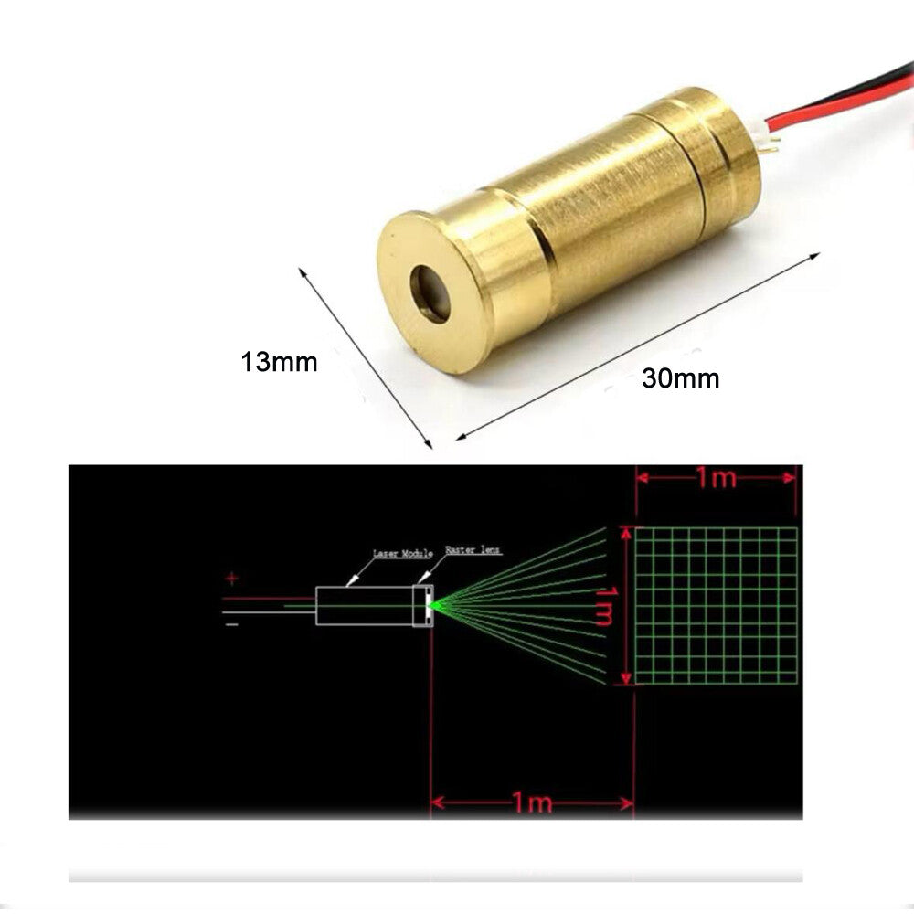 532nm 45mW 3V Dot Line Starlight Cross Grid Pattern 3D Green Light Laser Module