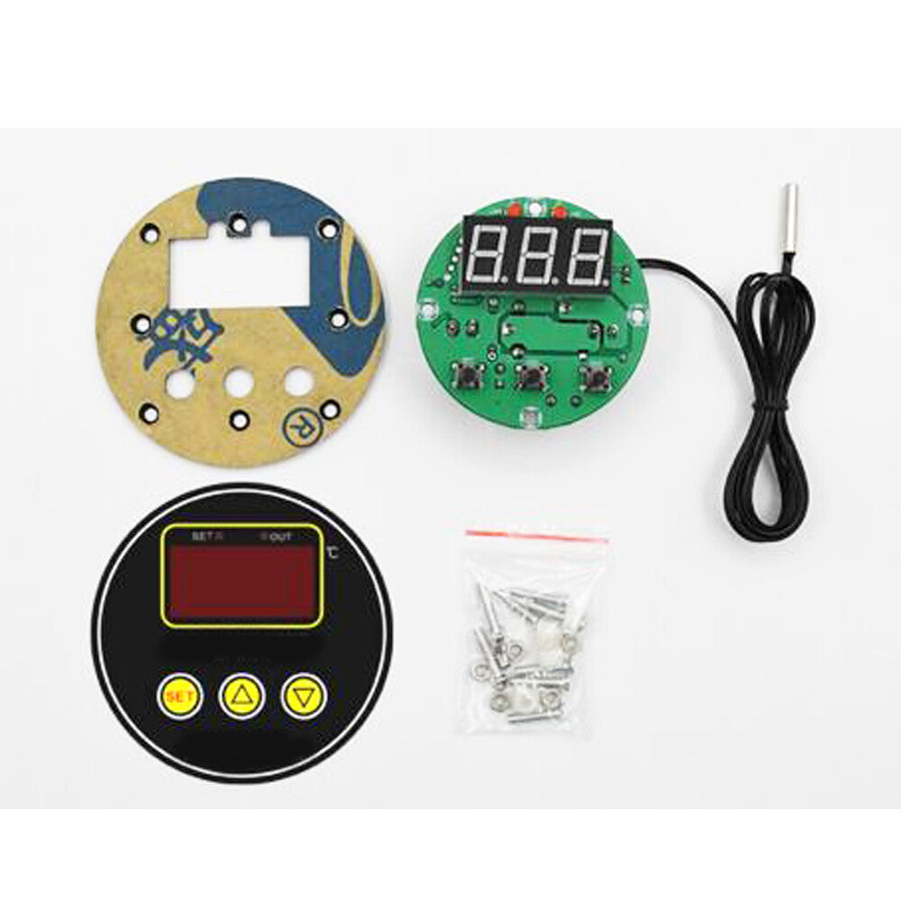 High Precision Temperature Controller Circular Digital Display Thermostat Round