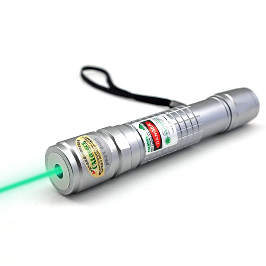 520nm 150mW Focusable Green Laser Pointer Silver Color