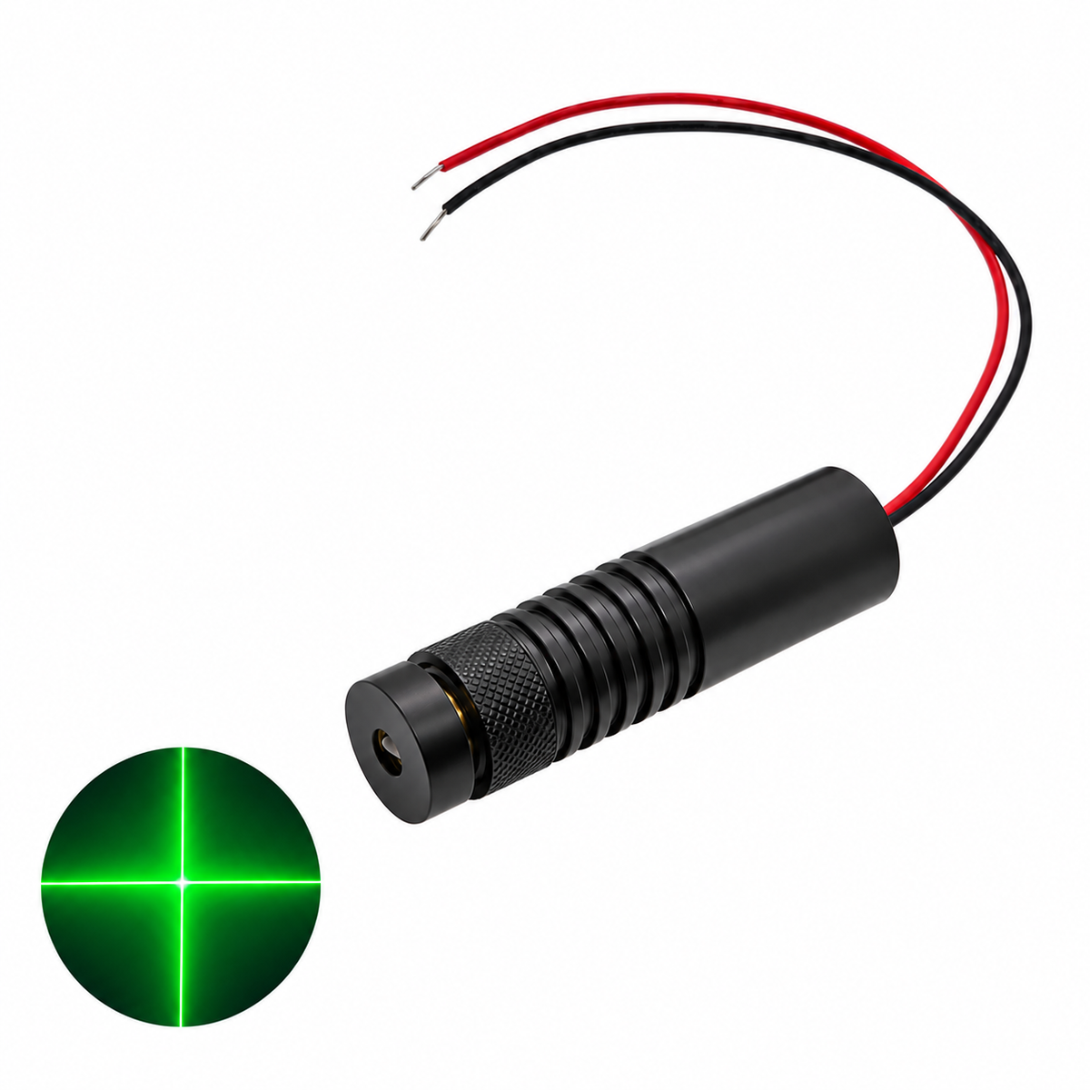 520nm Green Laser Module Φ16×60mm 30mW/50mW/85mW/135mW 12V 24V Dot Line Cross
