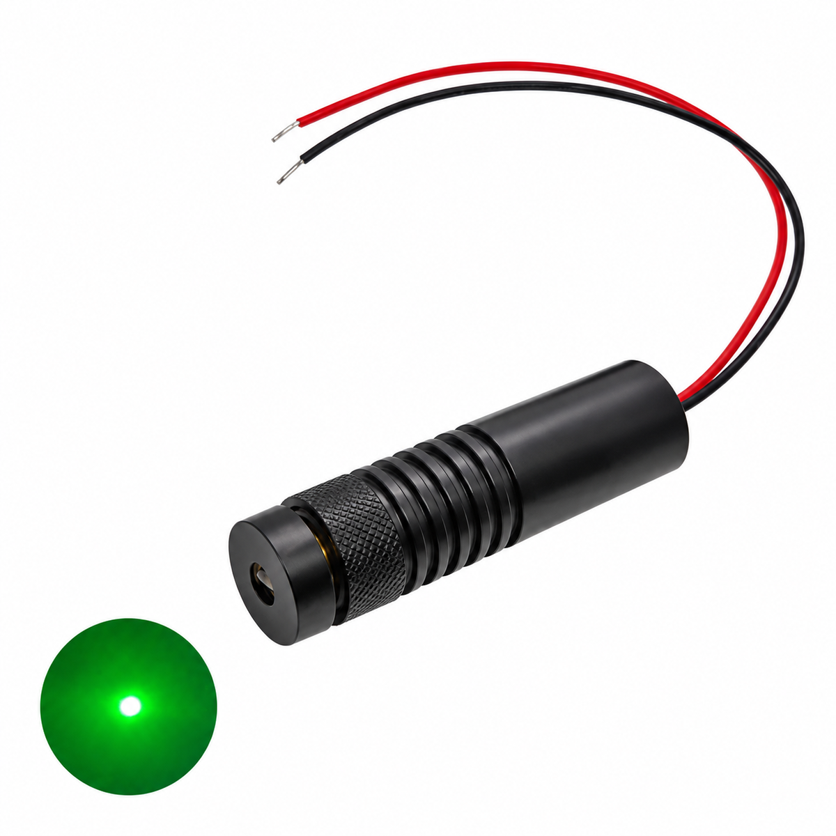 520nm Green Laser Module Φ16×60mm 30mW/50mW/85mW/135mW 12V 24V Dot Line Cross