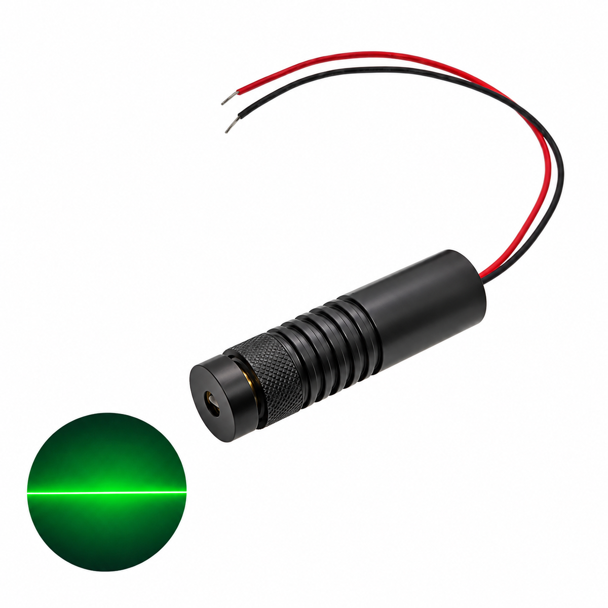 520nm Green Laser Module Φ16×60mm 30mW/50mW/85mW/135mW 12V 24V Dot Line Cross