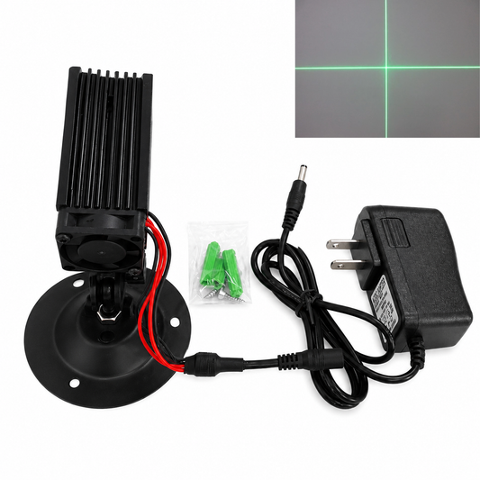 532nm Green Laser Cross Module with power adapter and mounting bracket