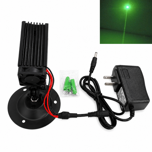 532nm Green Laser Module with power adapter and mounting bracket