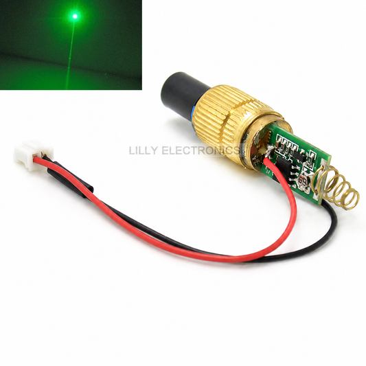 532nm 50mW Green Dot Laser Module 3V DC 13x48mm with Switch & Spring