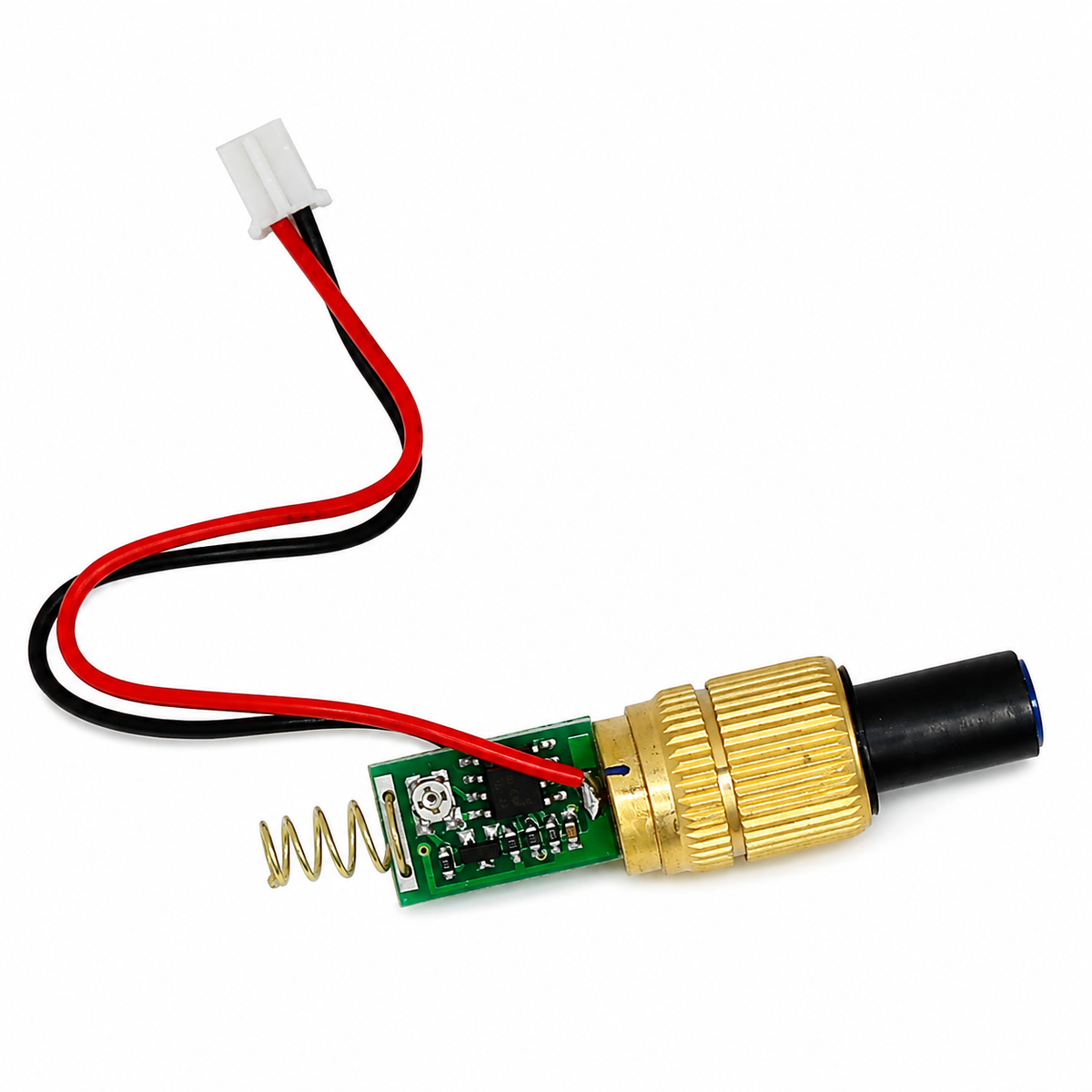 532nm 50mW Green Dot Laser Module 3V DC 13x48mm with Switch & Spring