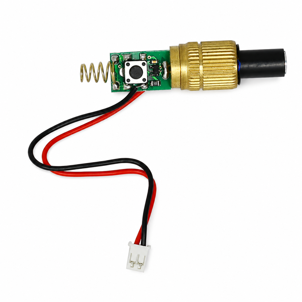 532nm 50mW Green Dot Laser Module 3V DC 13x48mm with Switch & Spring